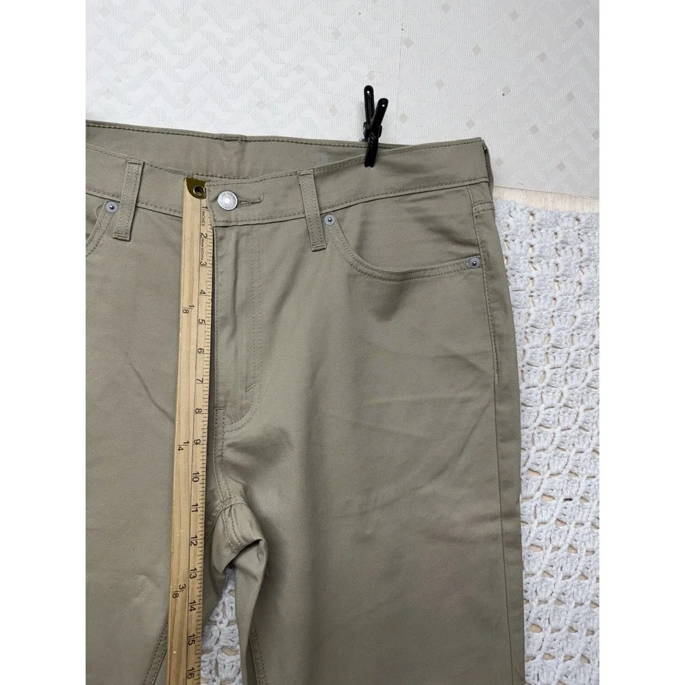 Levi's 514 Pants Jeans Mens 36x34 Fits 37x32 Tan Khaki Stretch Mid Rise Straight